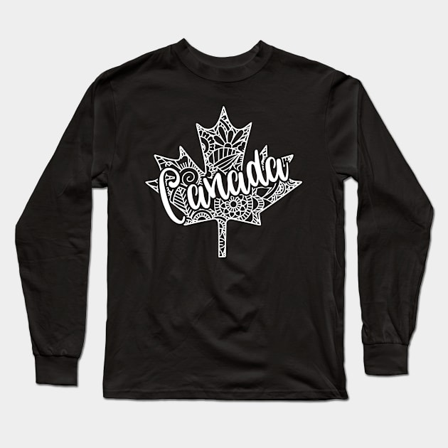 Canada Maple Leaf Long Sleeve T-Shirt by JKFDesigns